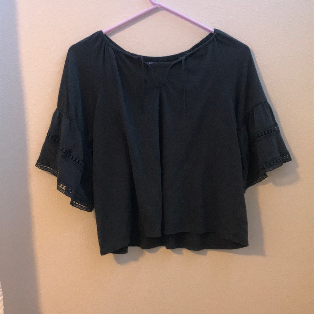 Grey Off the Shoulder Shirt